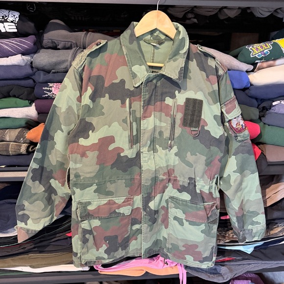 Other - Vintage 90's serbian Military Field Jacket Camouflage M89 Men Size Small‎